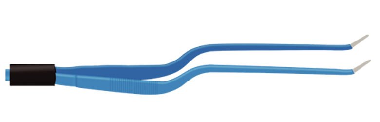 Bayonet Monopolar Forceps Angled Tip Female Block