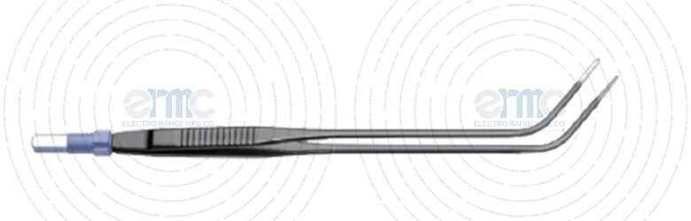 Tungsten Carbide Straight Bipolar Forceps Angled tip11